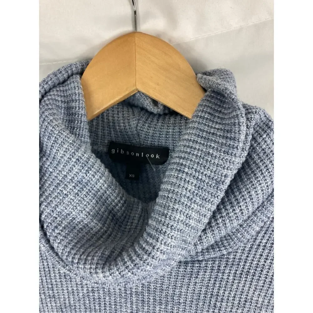 Gibsonlook Blue Turtleneck Knit Sweater Soft Size XS